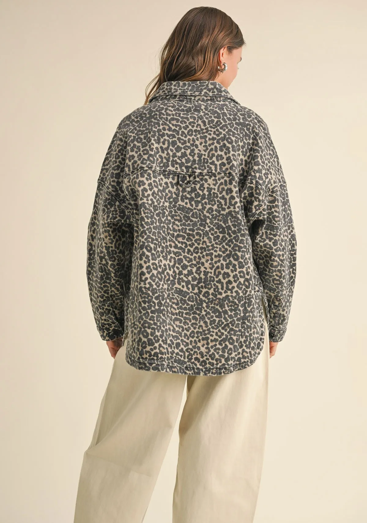 Leopard Print Stretch Shacket