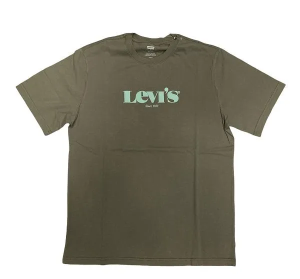 Levi's T-shirt in cotone da uomo 1873 161430295 verde militare