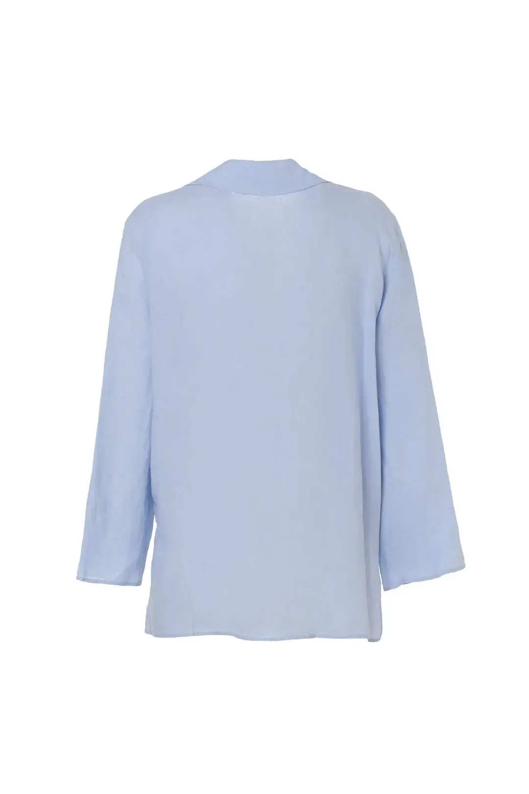 Light Blue Linen Kate Long Sleeve Shirt Tunic