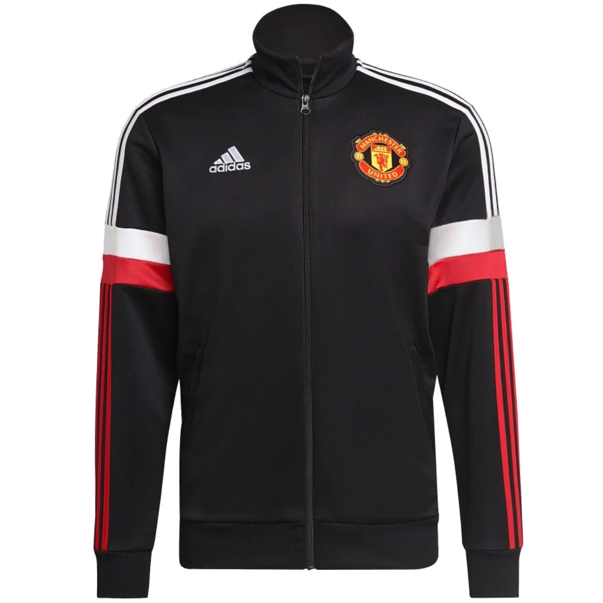 Manchester United Casual 3S black presentation tracksuit 2021/22 - Adidas