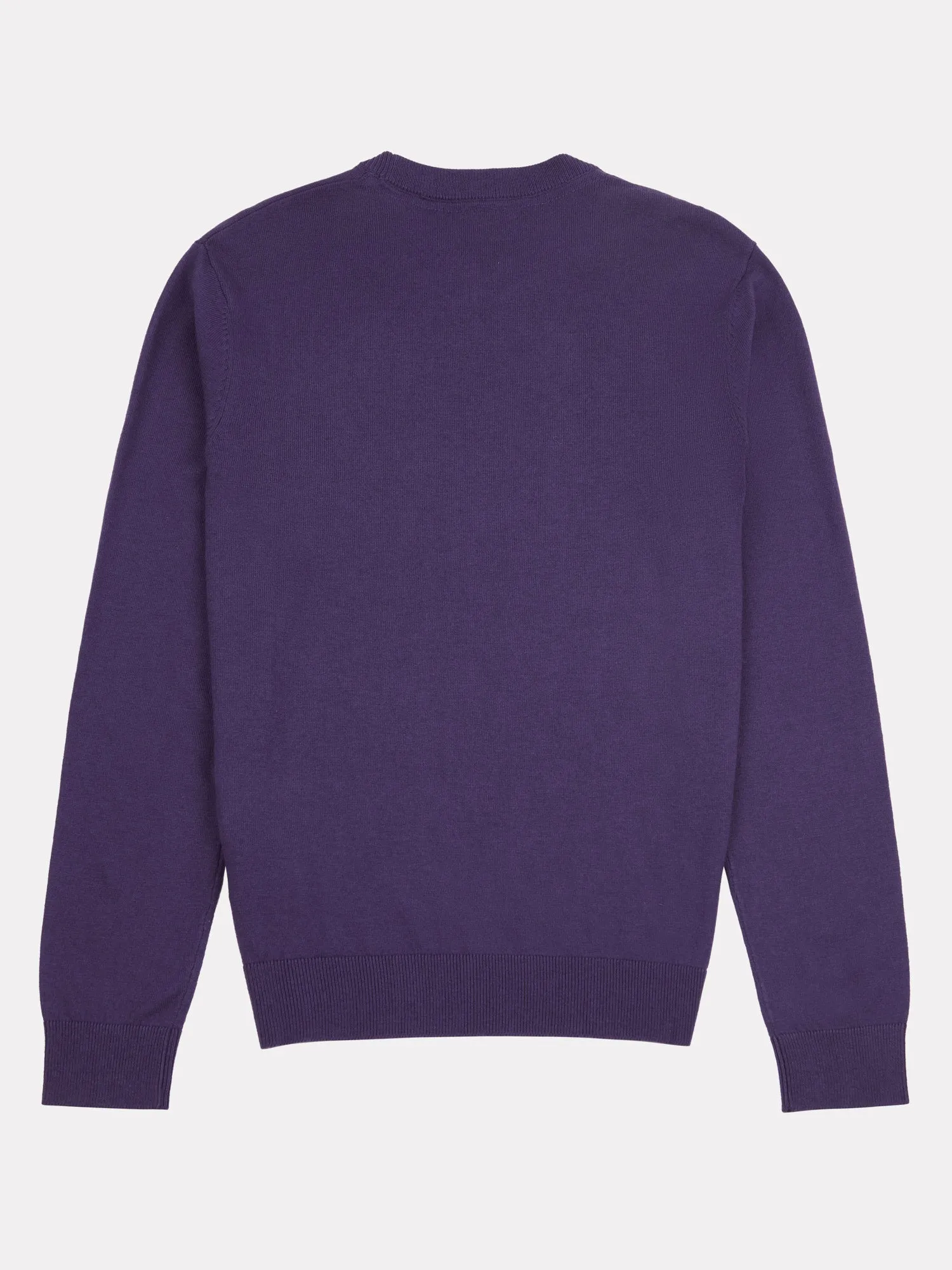 Mens Cotton Crewneck in Purple Plumeria