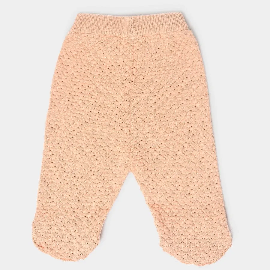 Misty Knitted Peach Jumper Set with Booties