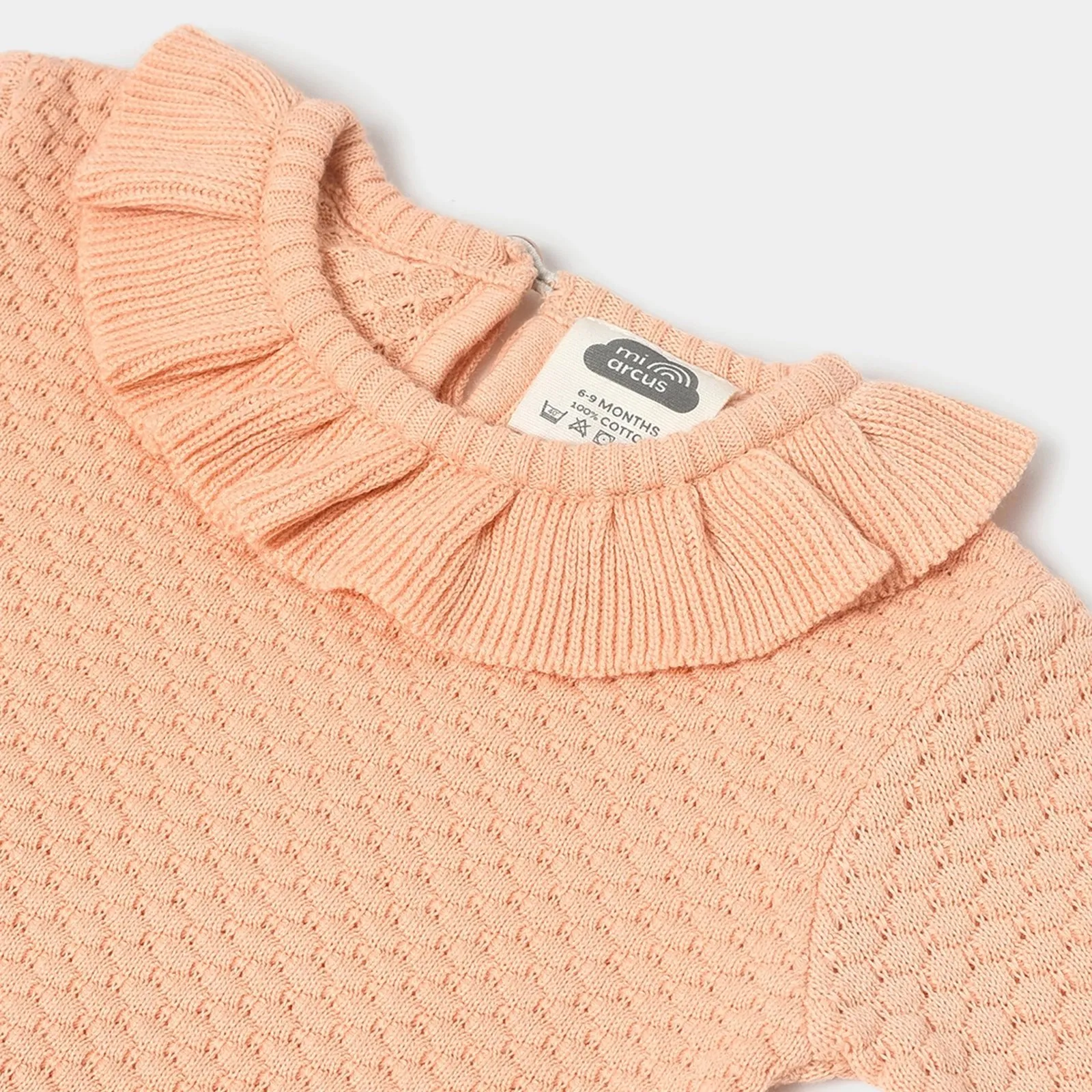 Misty Knitted Peach Jumper Set with Booties