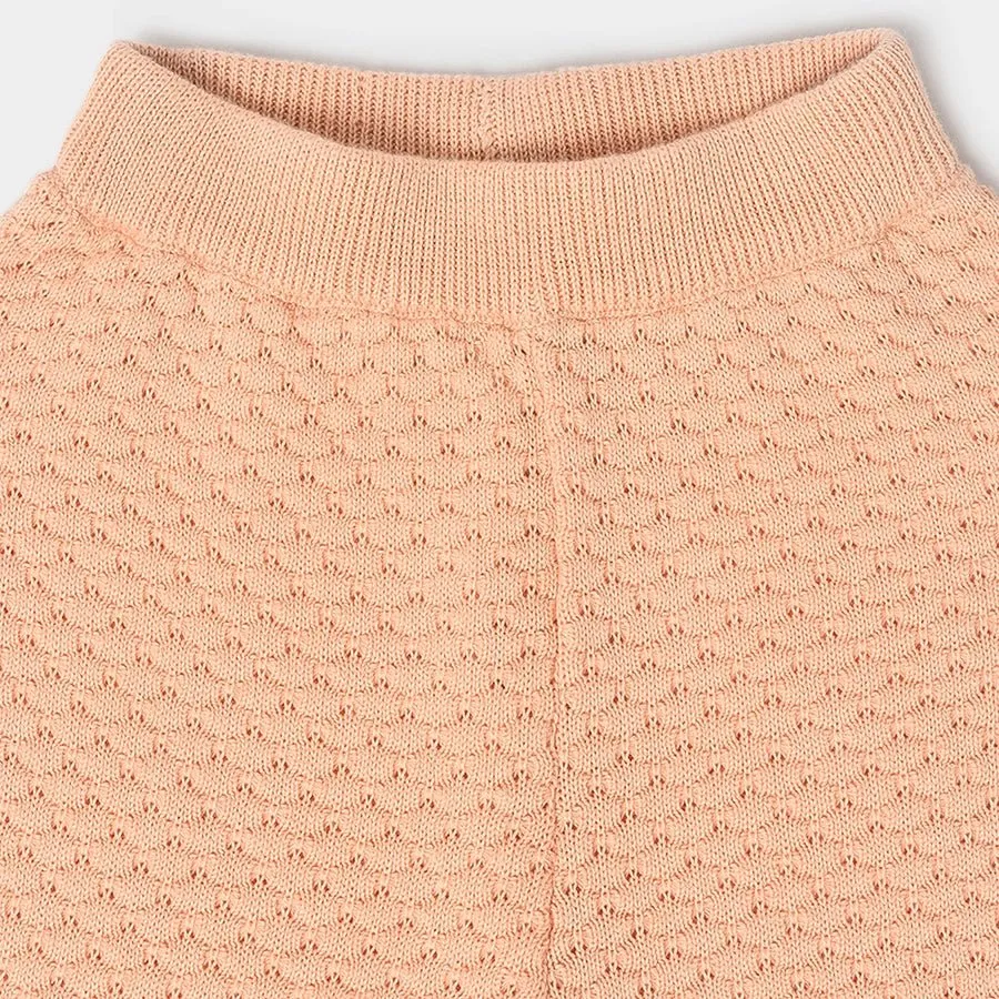 Misty Knitted Peach Jumper Set with Booties