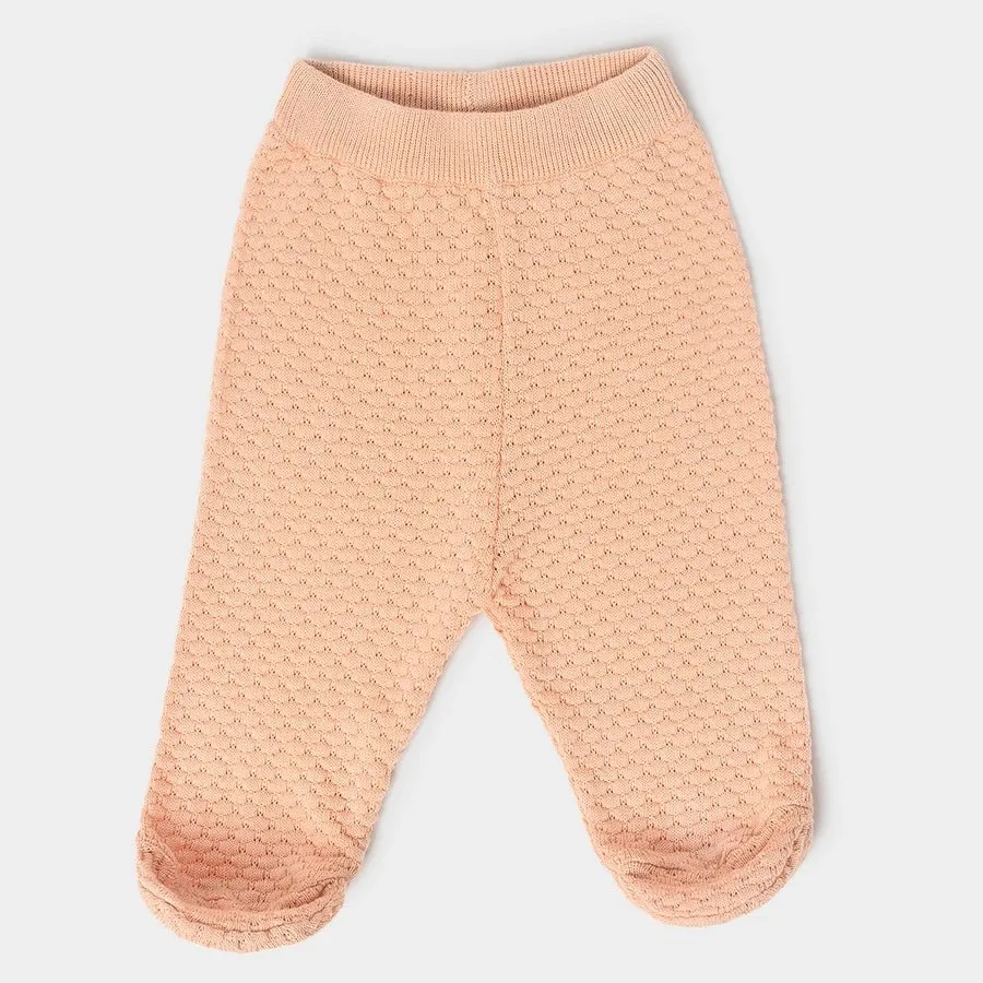 Misty Knitted Peach Jumper Set with Booties