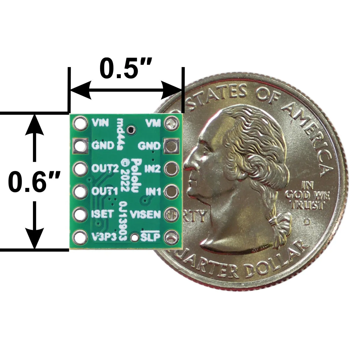 MP6550 Single Brushed DC Motor Driver Carrier