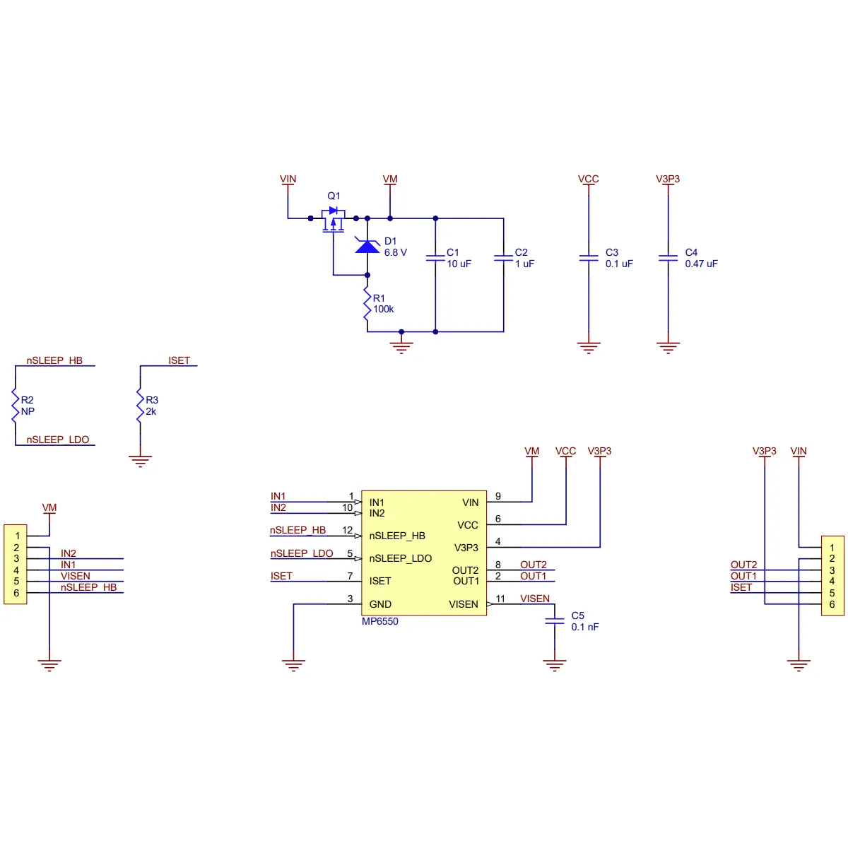 MP6550 Single Brushed DC Motor Driver Carrier