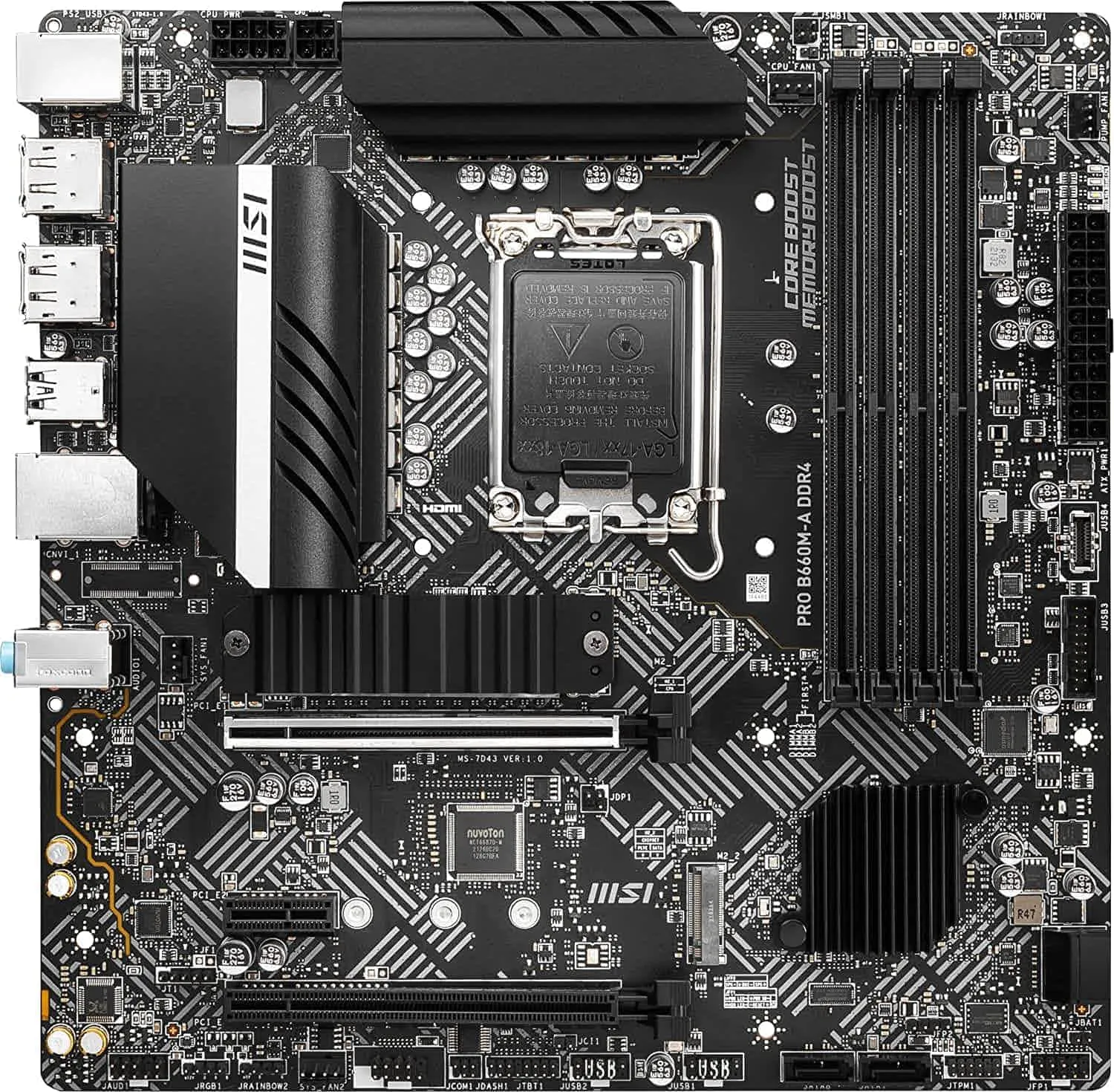 MSI B660M-A PRO DDR4 INTEL LGA1700 MOTHERBOARD