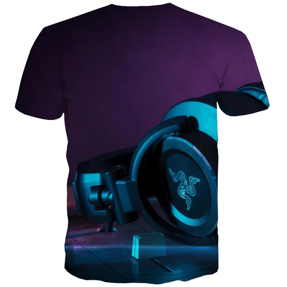 Music T shirts Men Instrument Shirt Print Retro T-shirts Graphic Electronic Tshirt Printed