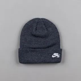 Nike SB Fisherman Beanie - Obsidian Heather / White