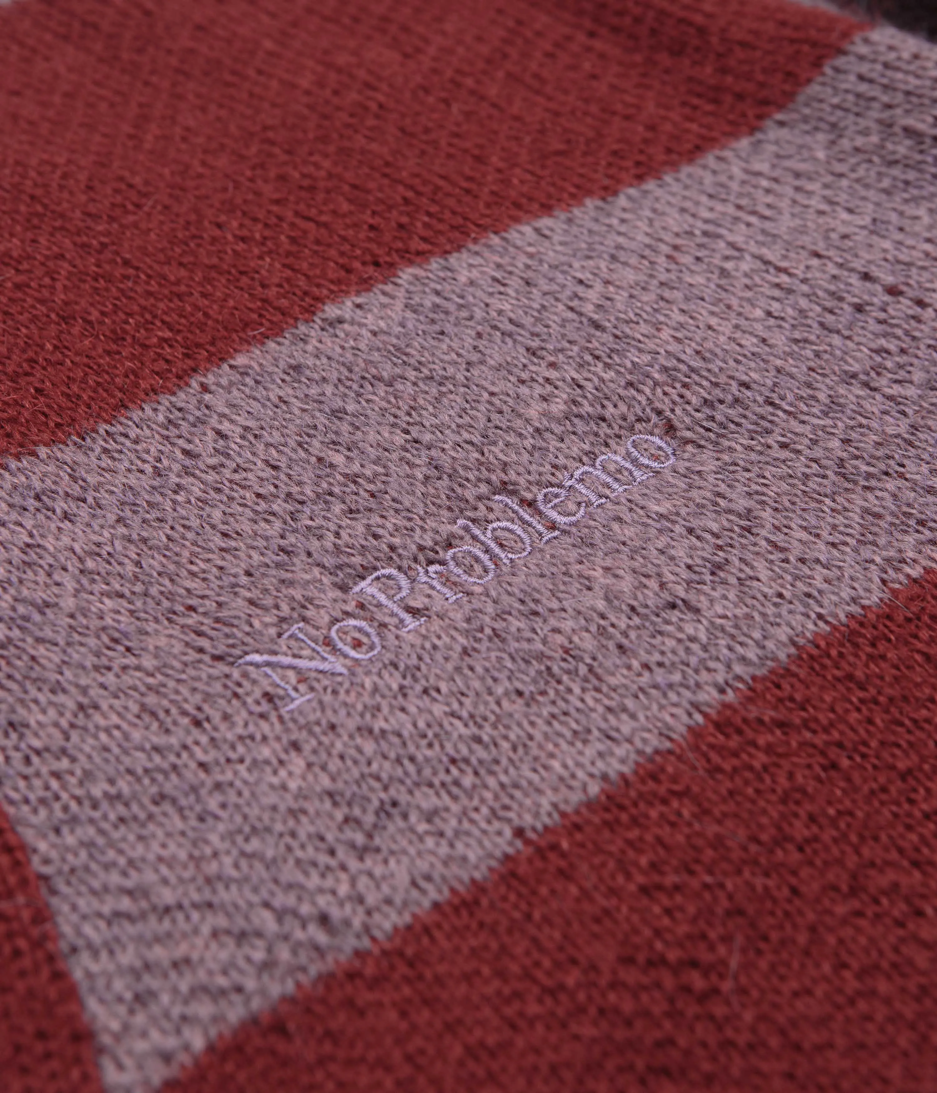 No Problemo Striped Mohair Oversized Cardigan - Burgundy Multi