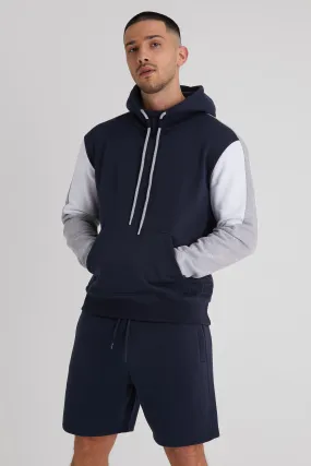 Park premium cut & sew fleece hoodie in Navy