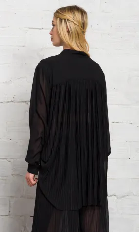 Pleated Back Sheer Shirt