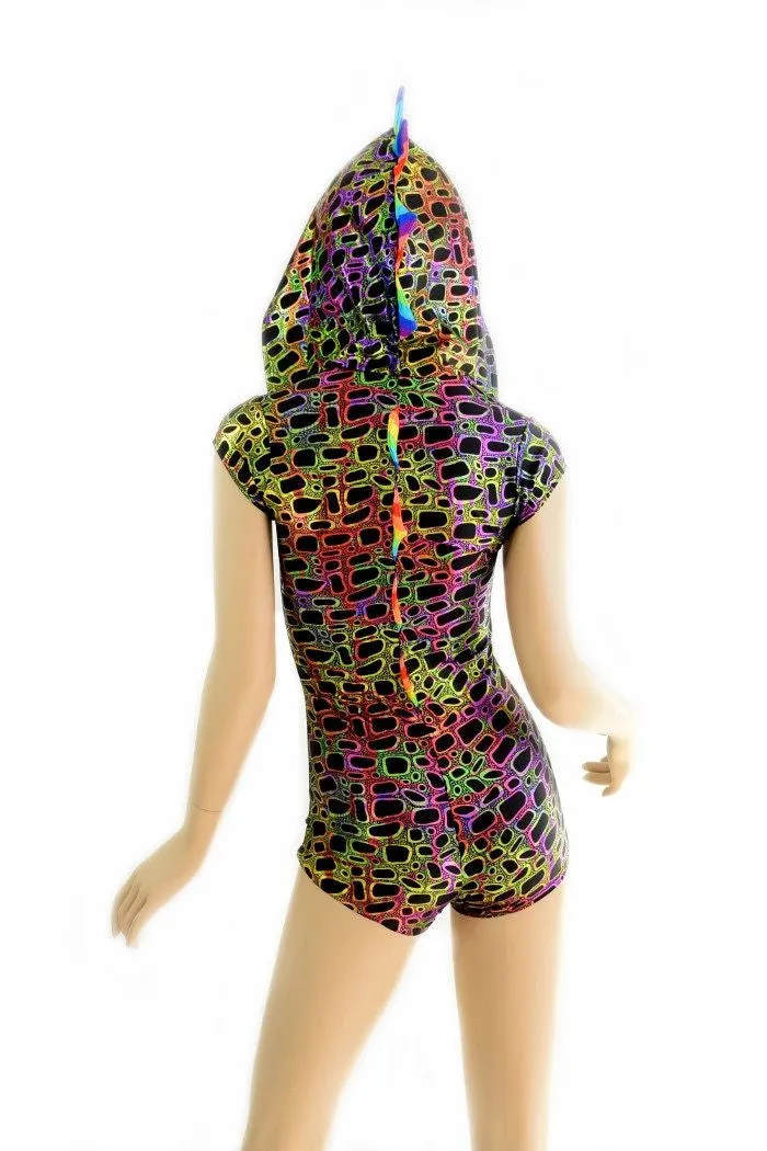 Poisonous Print Hoodie Romper