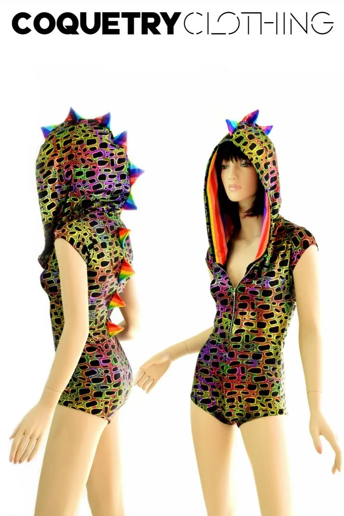 Poisonous Print Hoodie Romper