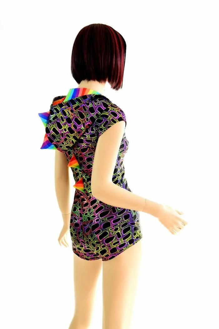 Poisonous Print Hoodie Romper