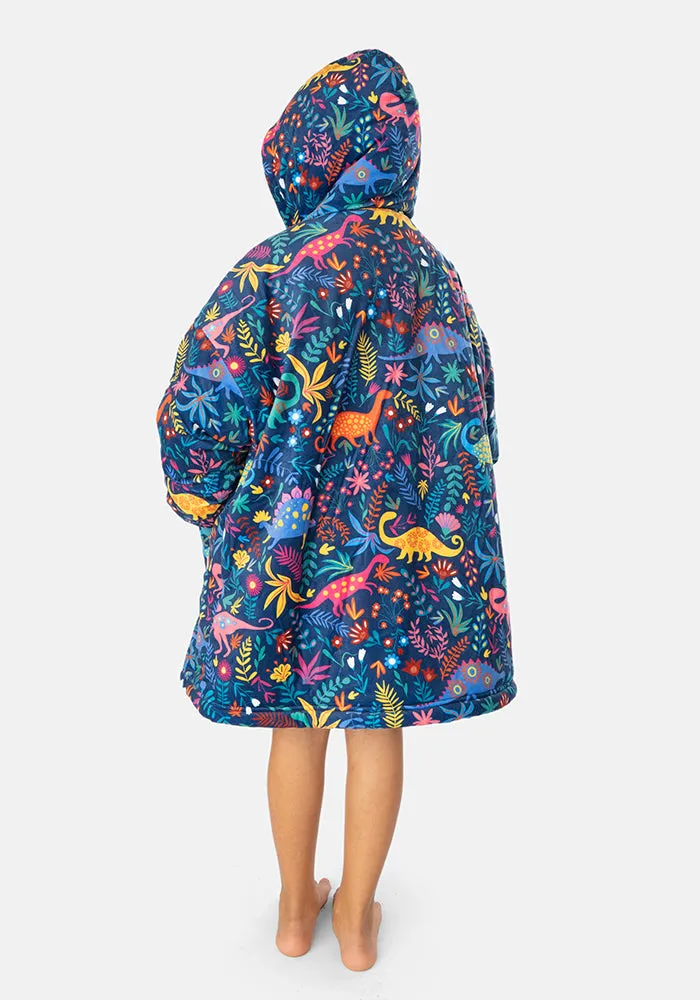 Popsy Pop-On Children's Oversize Dinosaur Print Hoodie