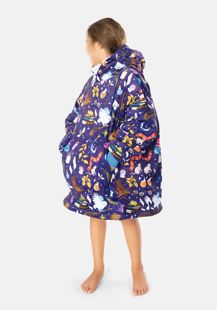 Popsy Pop-On Children's Oversize Wizard Print Hoodie