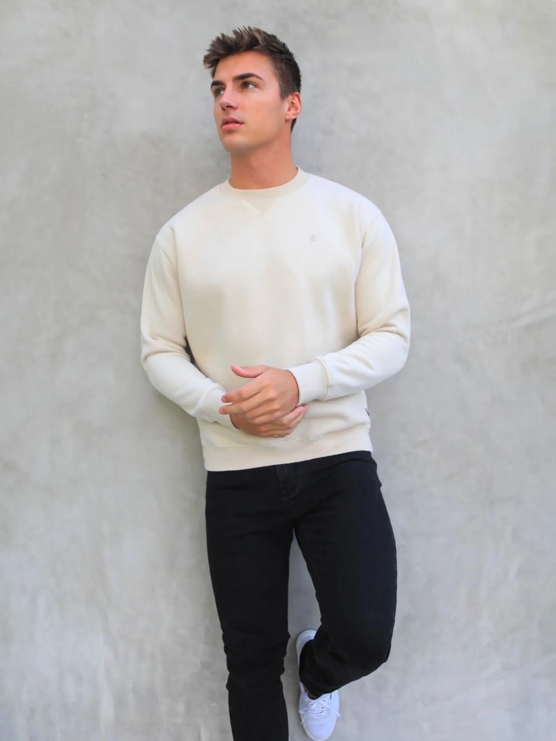 Preston Relaxed Jumper - Light Beige