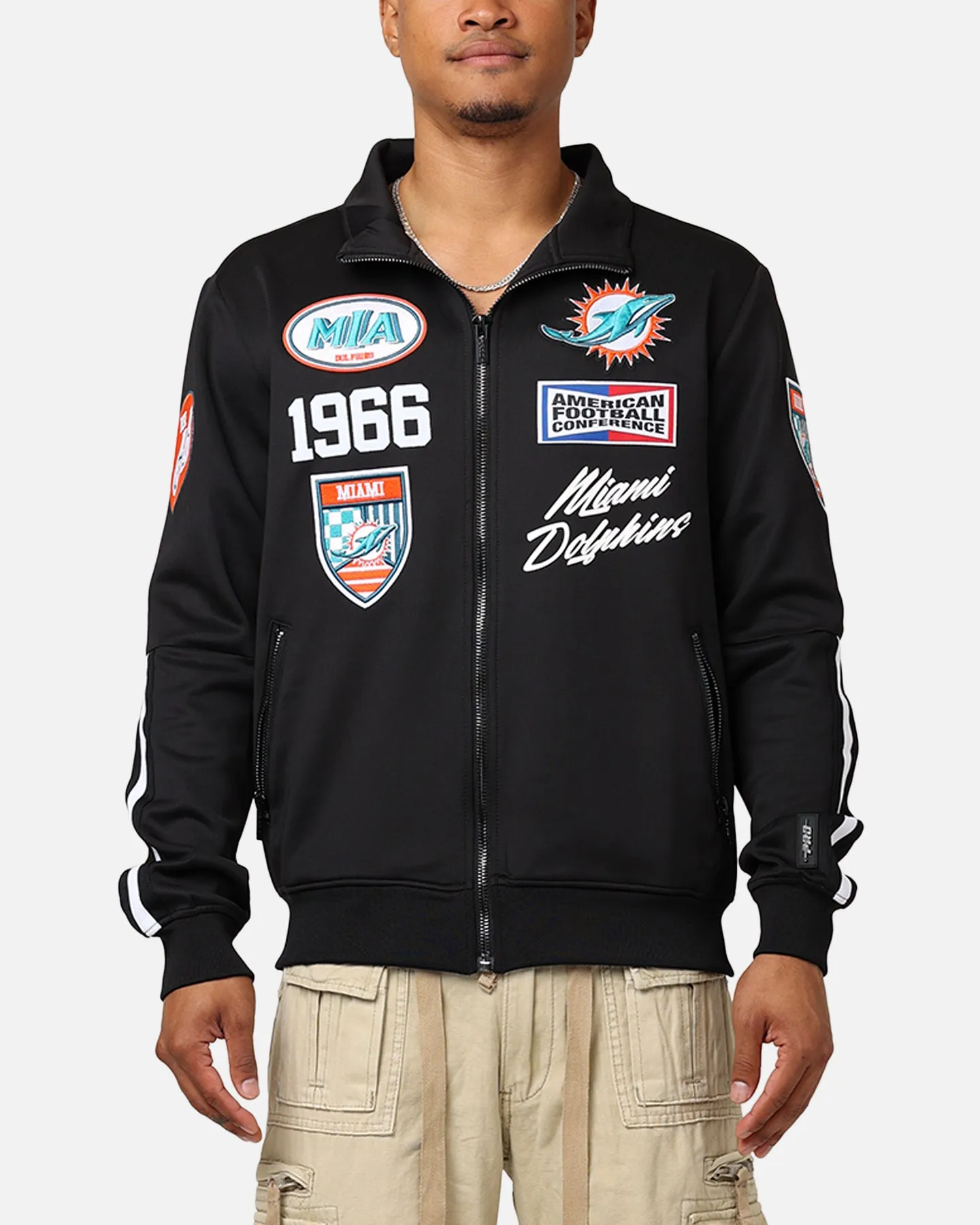 Pro Standard Miami Dolphins Fast Lane Track Jacket Black