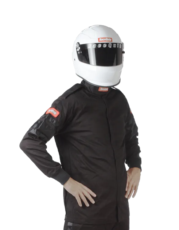 RaceQuip Single Layer Fire Suit Jacket - Black - Medium - 111003