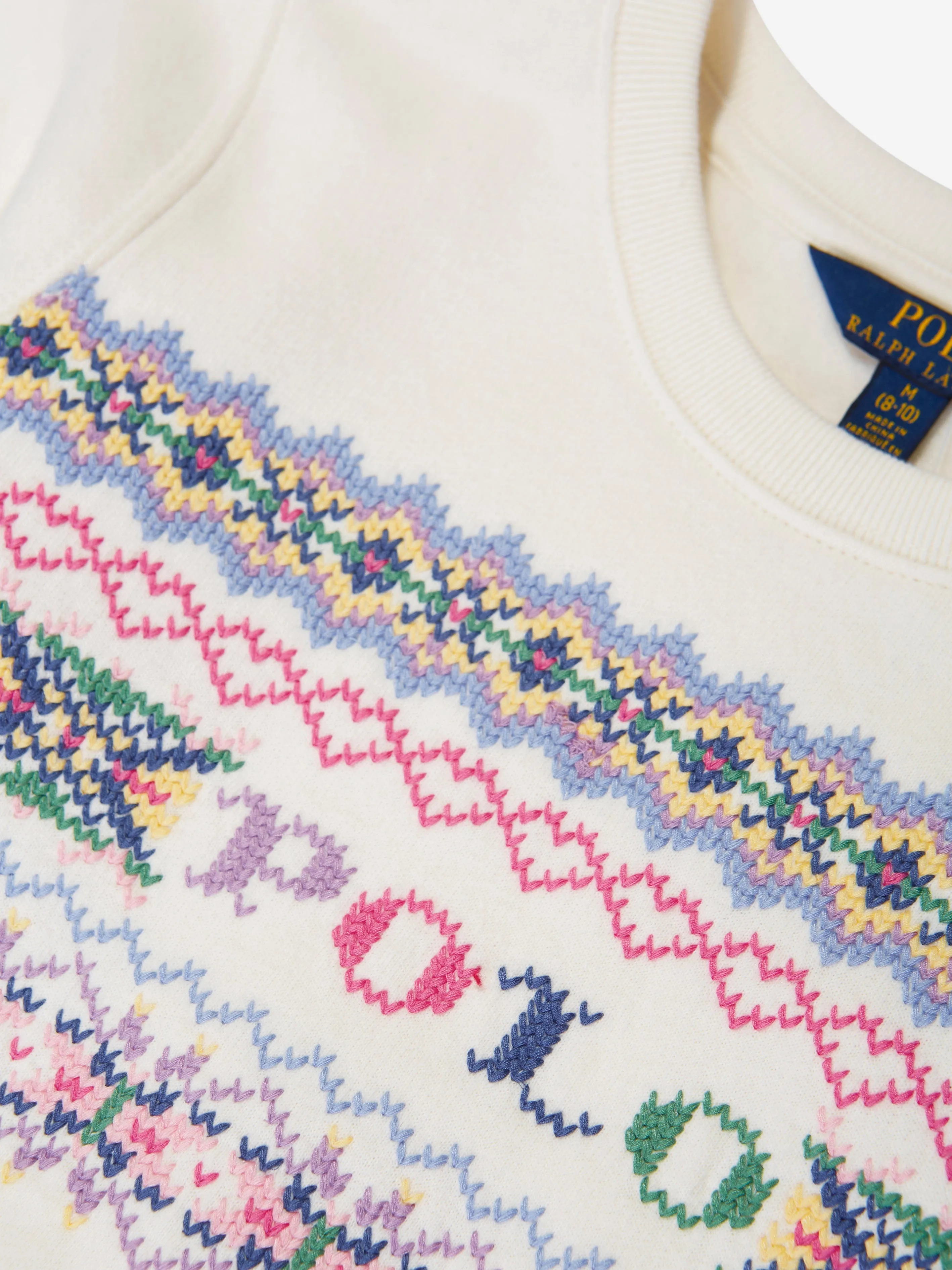 Ralph Lauren Girls Fair Isle Jumper in Ivory