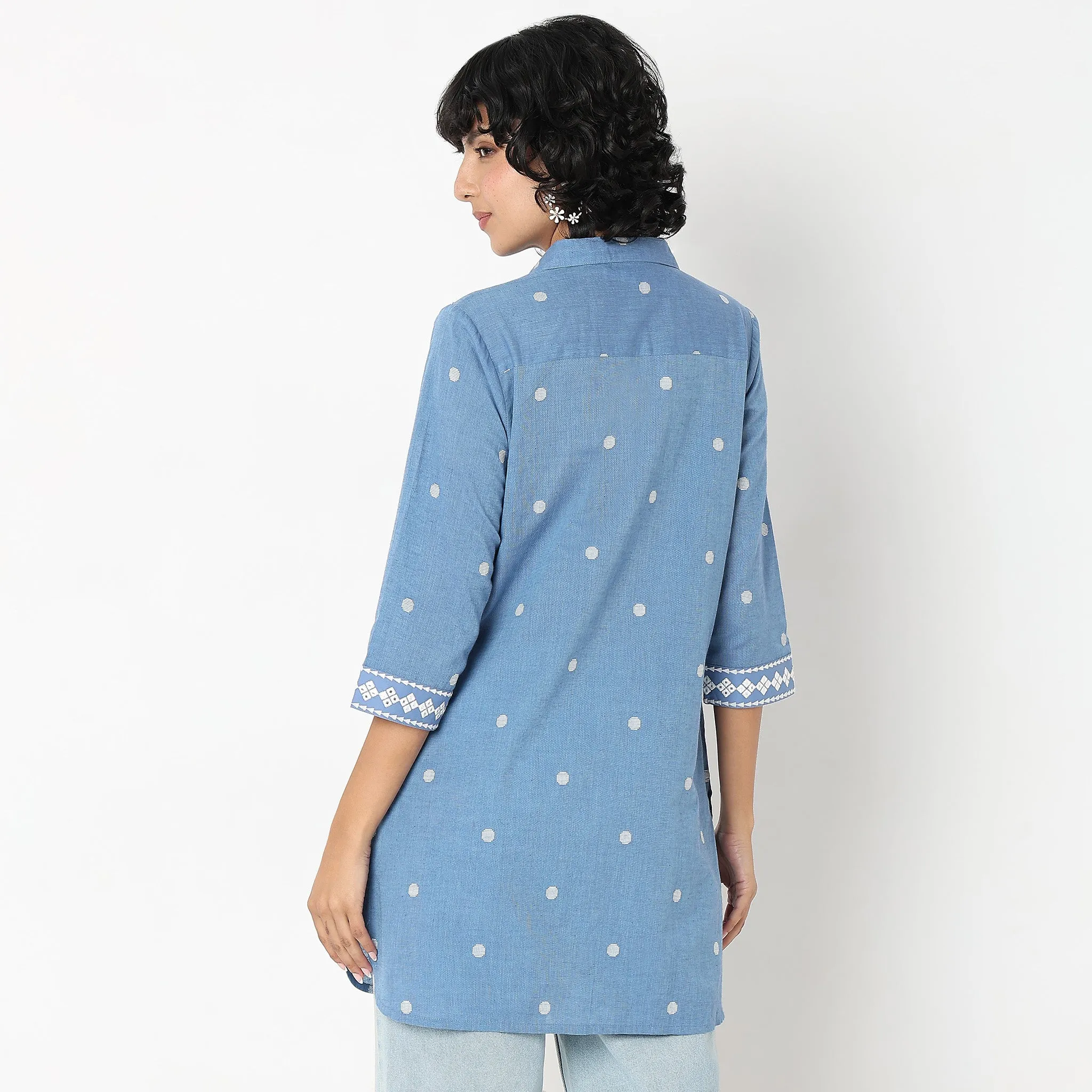 Regular Fit Embroidered Tunic