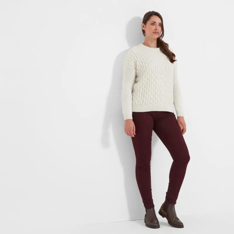 Schoffel Maree Ladies Crew Neck Jumper - Ivory