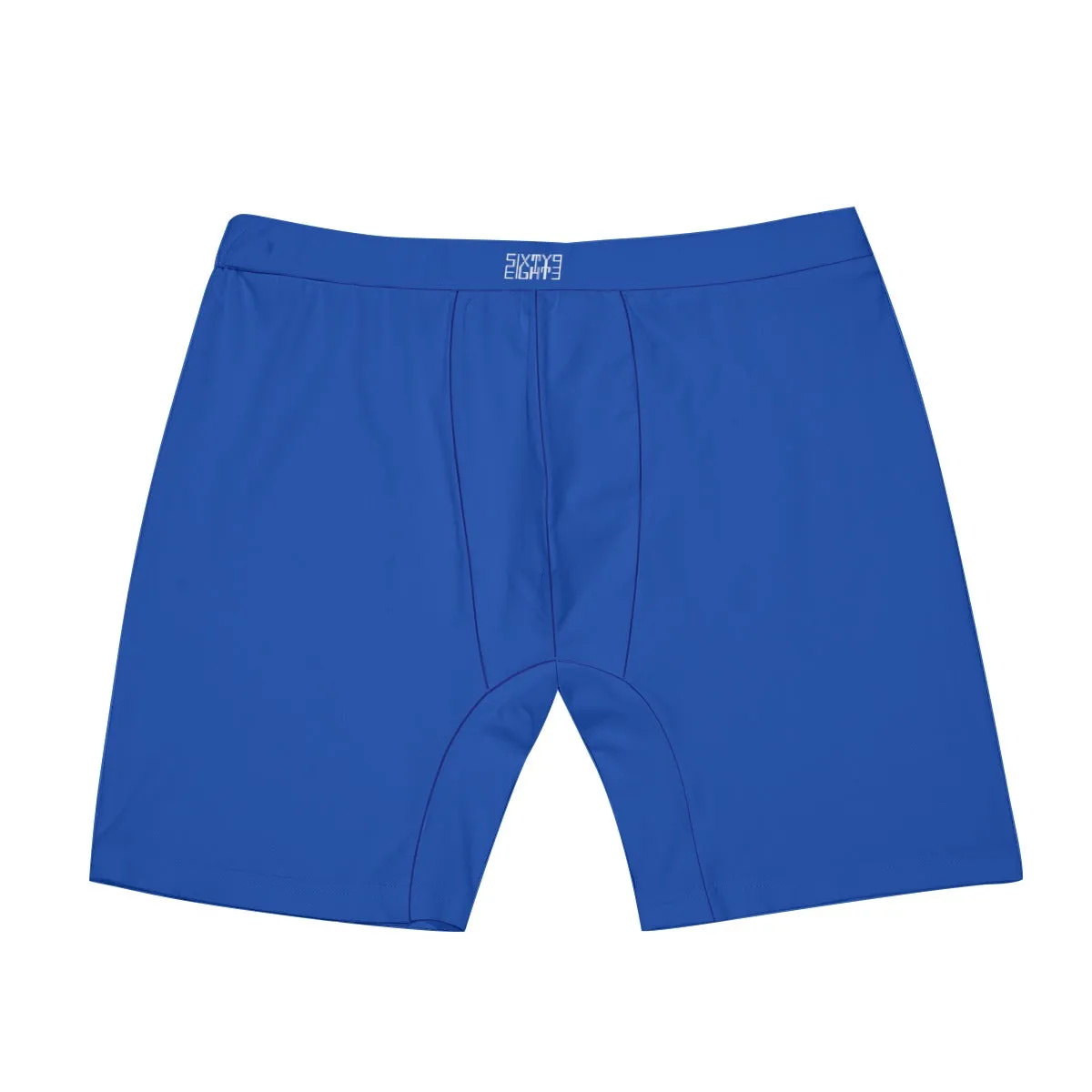 Sixty Eight 93 Logo White Blue Men's Long Boxer Briefs