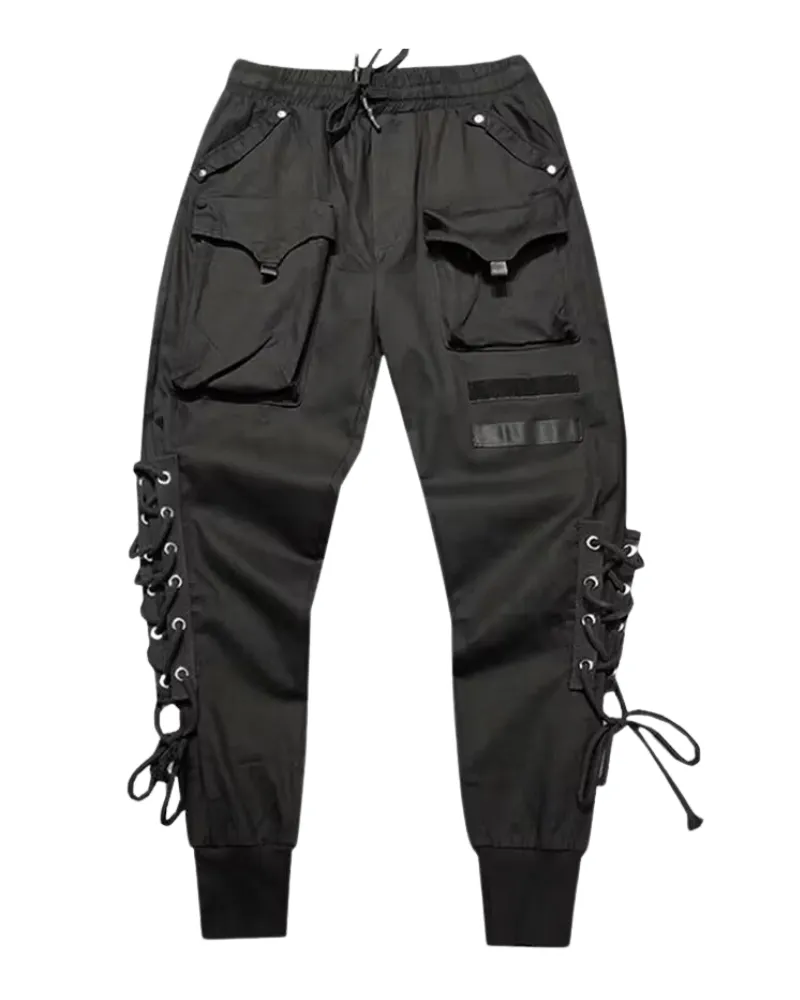 Streetwear Drawstring Slim Cargo Pants