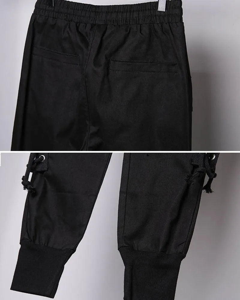 Streetwear Drawstring Slim Cargo Pants