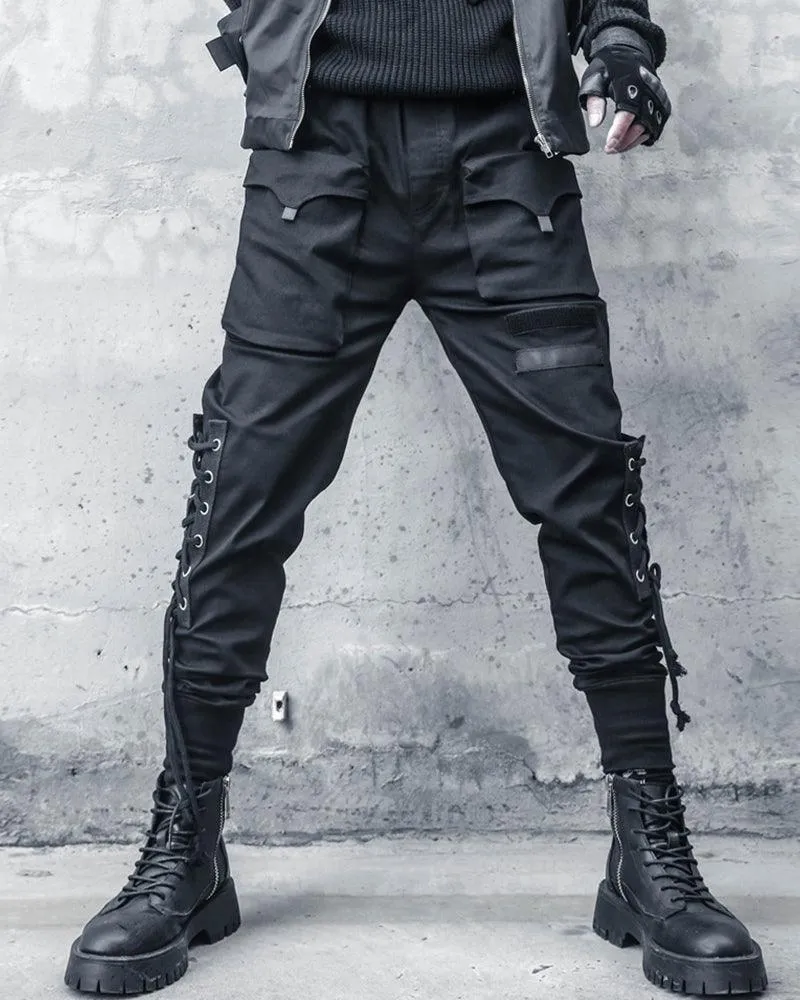 Streetwear Drawstring Slim Cargo Pants