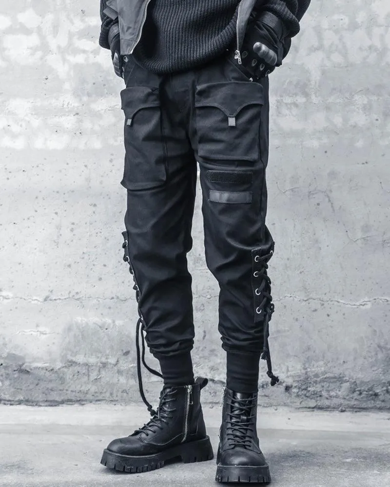 Streetwear Drawstring Slim Cargo Pants