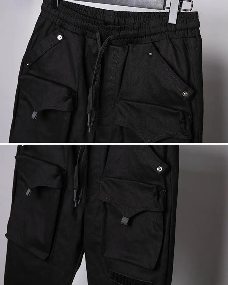 Streetwear Drawstring Slim Cargo Pants