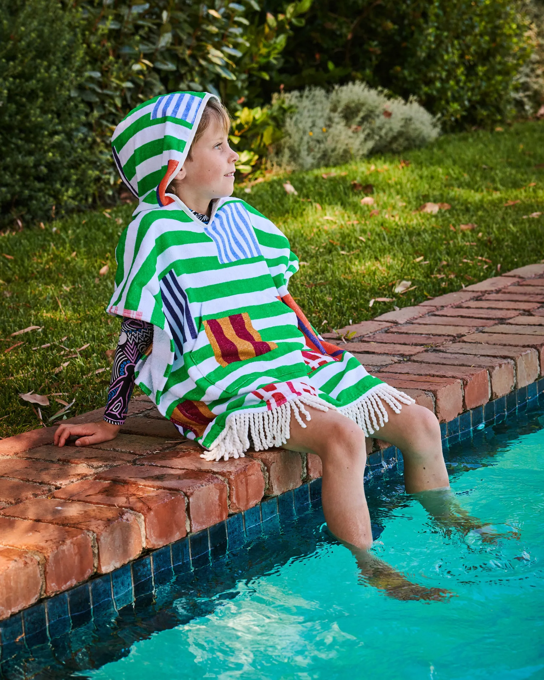 Stripe On Stripe Boardies and Poncho Bundle