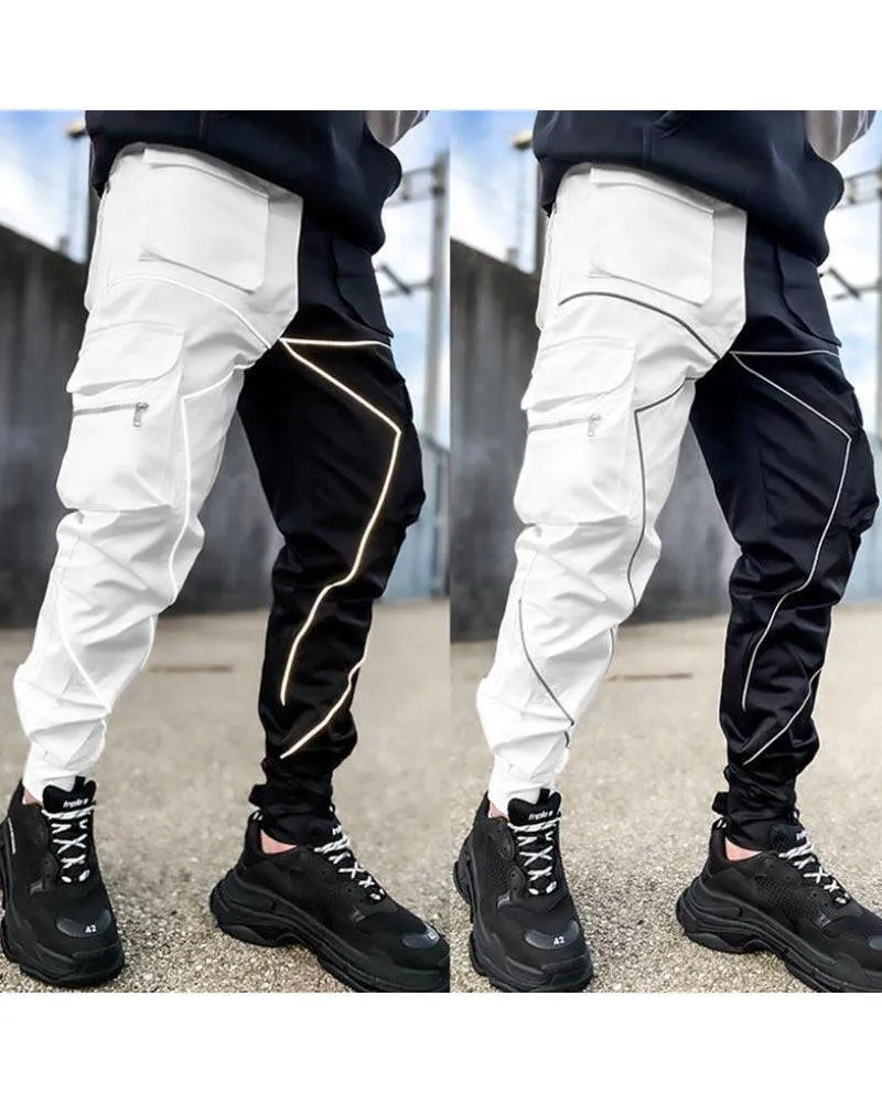 Techwear Combat Reflective Black Cargo Pants