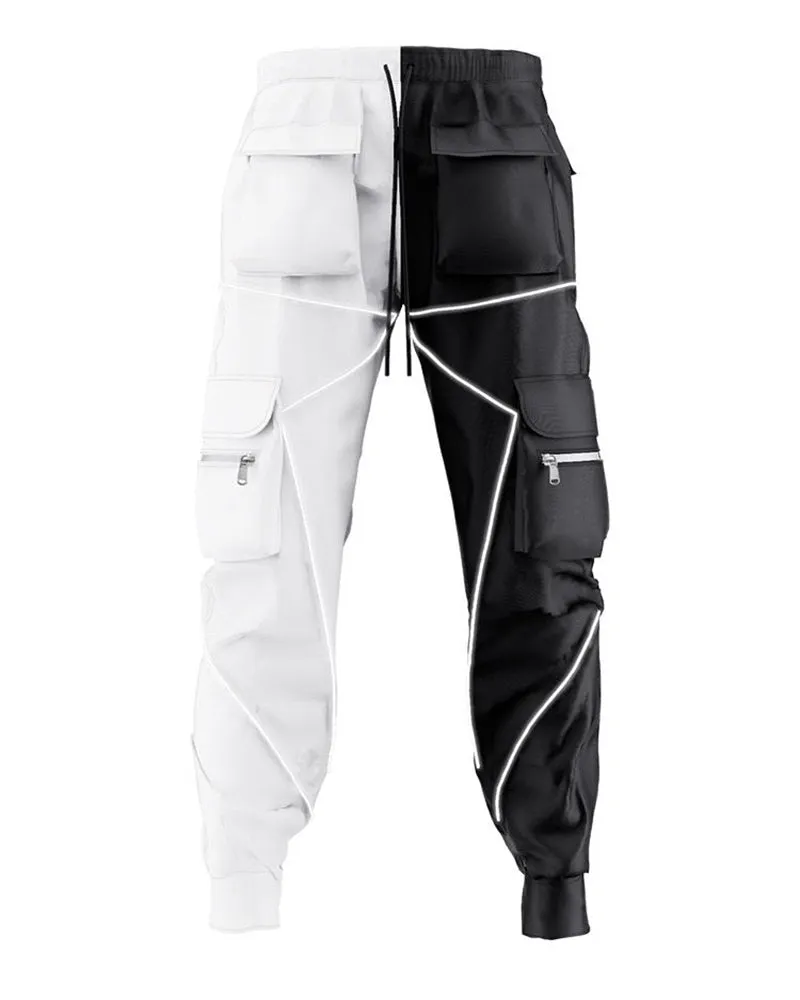 Techwear Combat Reflective Black Cargo Pants