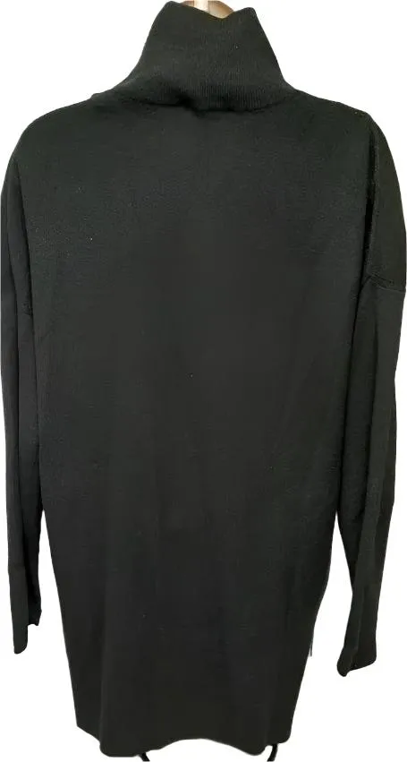 Tunic Sweater Black Long Sleeve Women's 408379