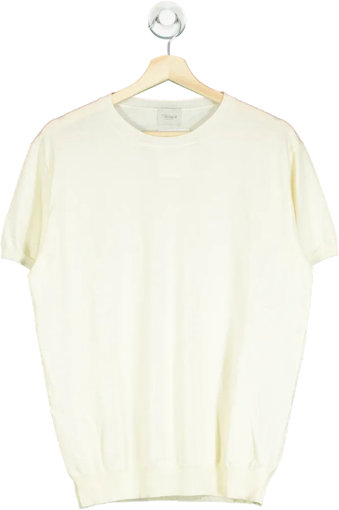 Velasca Cream Short-Sleeve Jumper UK M