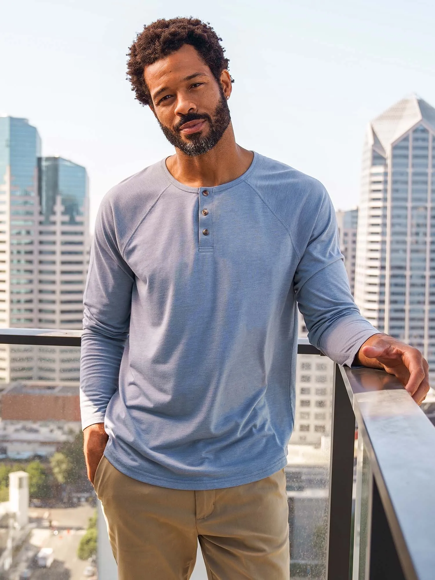 Wedgewood Slim Fit Long Sleeve Henley FINAL SALE