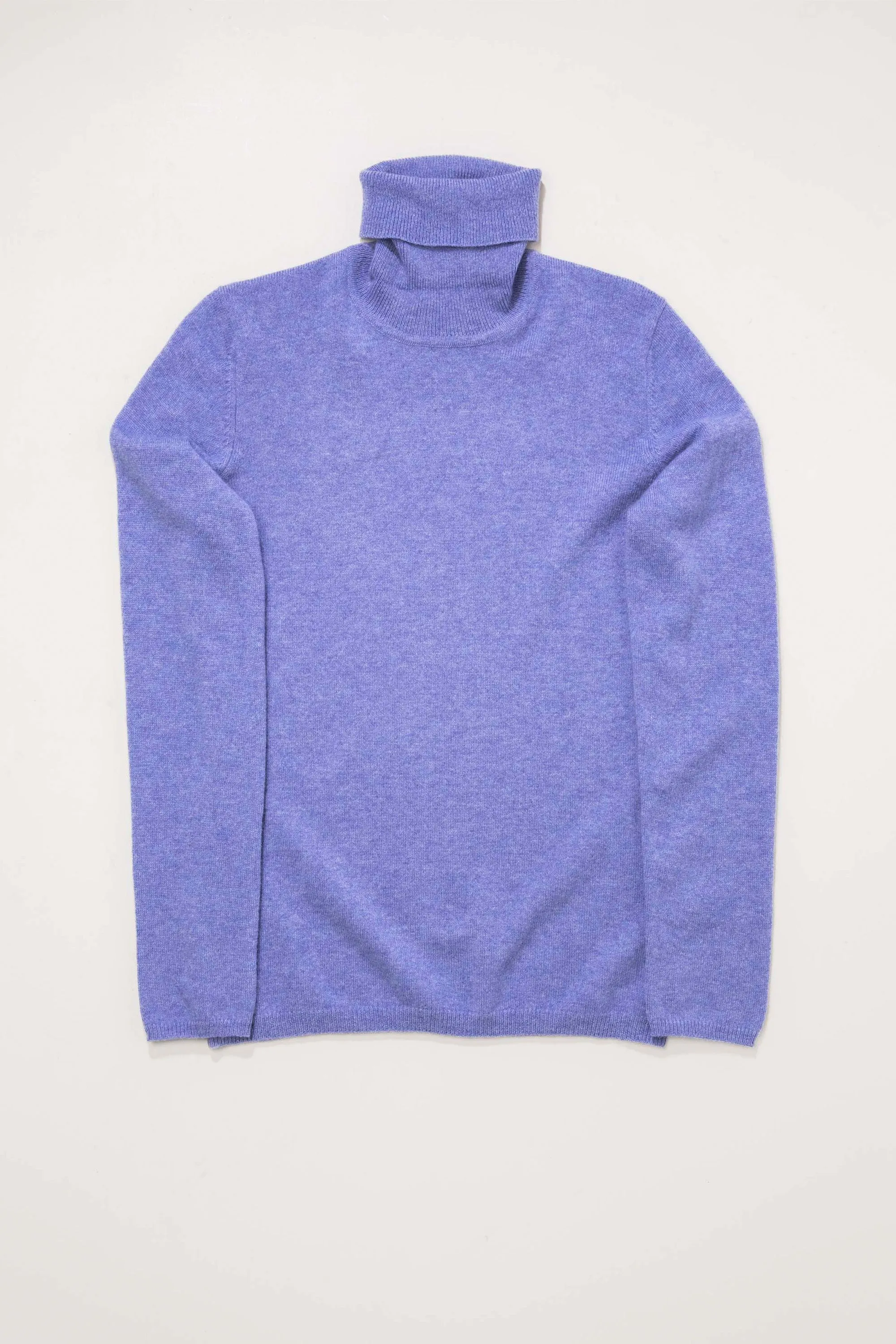 Women's Cashmere Polo Neck Jumper - Wisteria