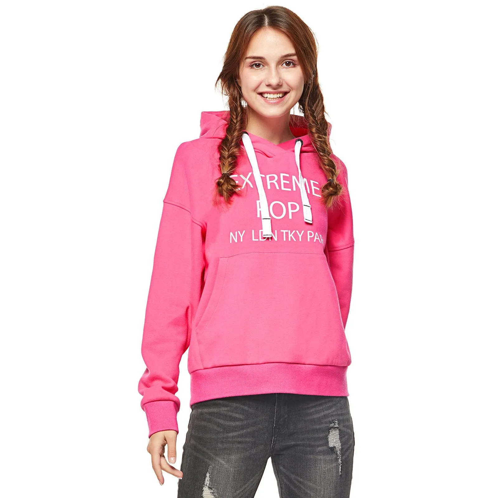 Women's Oversized Cosy Hoodie S（10） M（12） L（14） XL（16） Rose