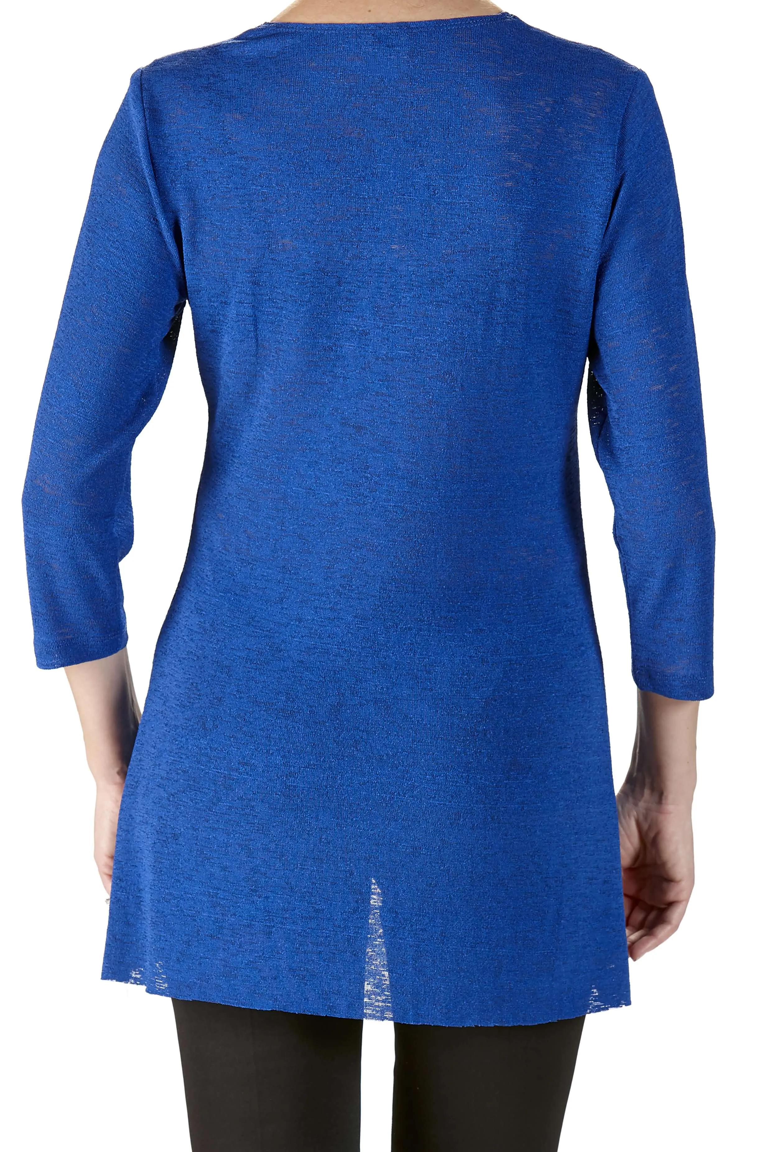 Women's Tunic Top Royal Blue Flattering Comfort Fit Quality Stretch Fabric Made In Canada Exclusive Yvonne Marie Boutiques