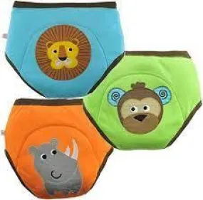 Zoocchini Organic Potty Training Pants Set of 3 - Safari Friends